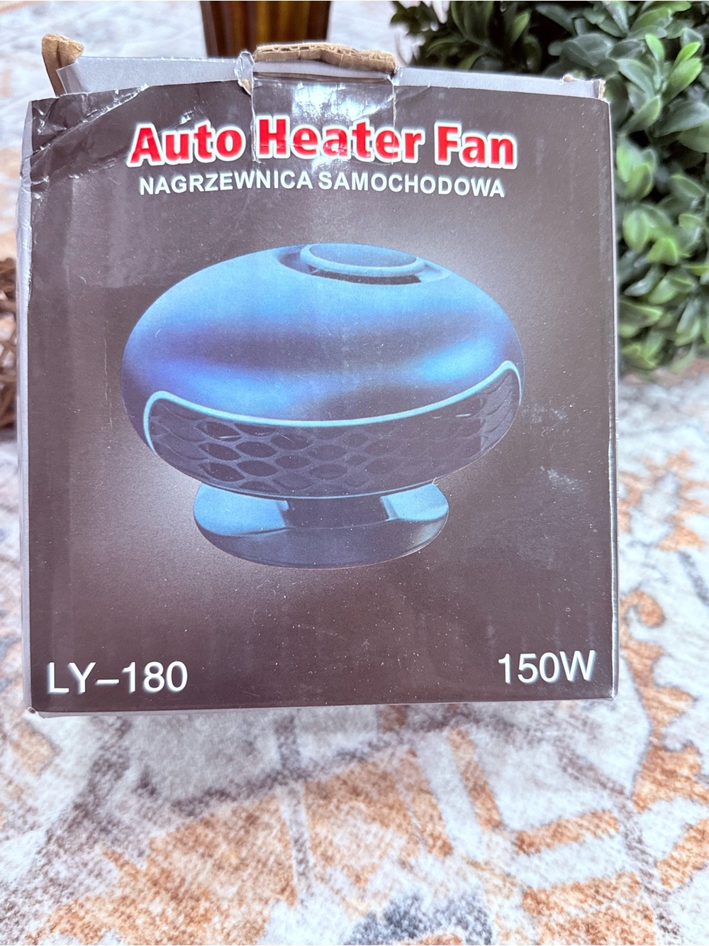 LY-180 Compact Auto Heater Fan - Blue